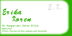 erika koren business card